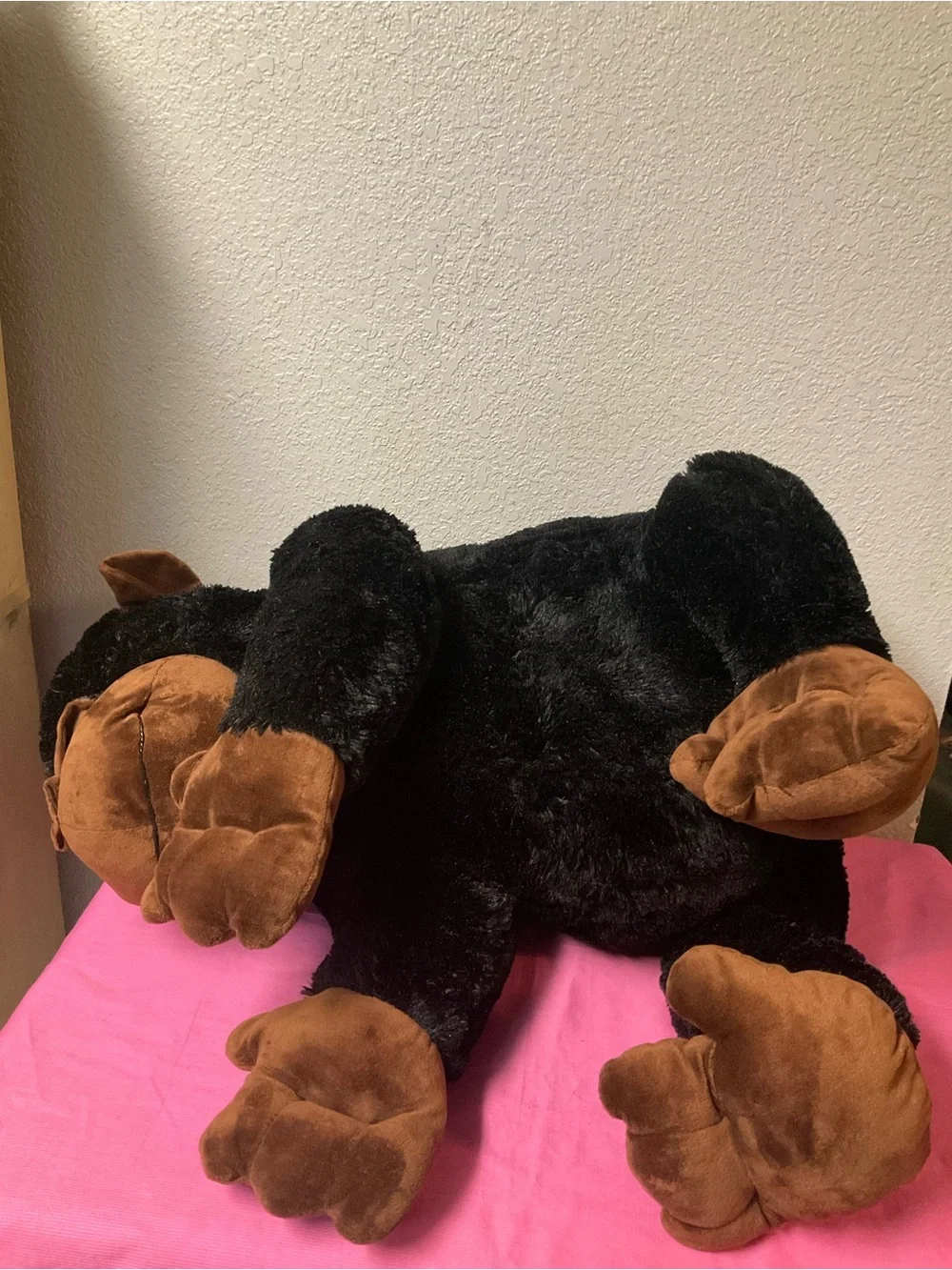 Restored Jumbo Sitting Black & Brown Plush Gorilla Stuffed Animals Plush Toys